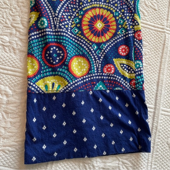 Anthropologie Eloise Boho Print PJ/Lounge Pants Drawstring Pockets Wide Leg Blue - Picture 3 of 13